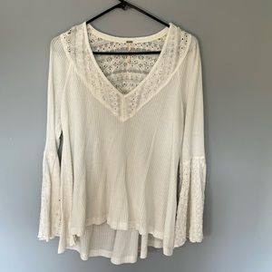 Free People bell sleeve top